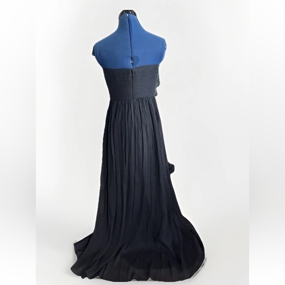J. Crew Jcrew Black Mesh Maxi Dress BLD Wedding Bridesmaid party Size 2 - Picture 3 of 9